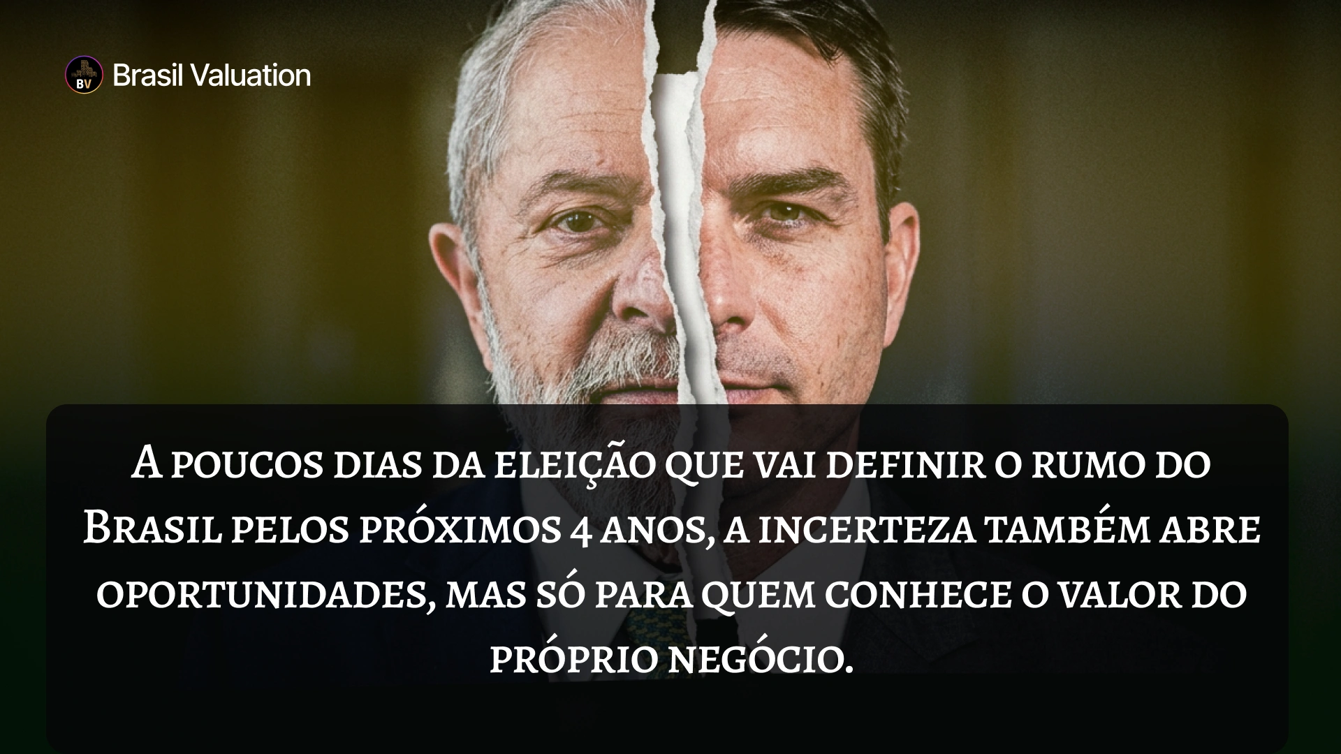 Eleições podem mudar o valuation da sua empresa mesmo sem mudar o caixa. Entenda o efeito de juros, crescimento e M&A antes de vender, comprar ou captar.